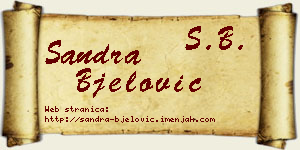 Sandra Bjelović vizit kartica